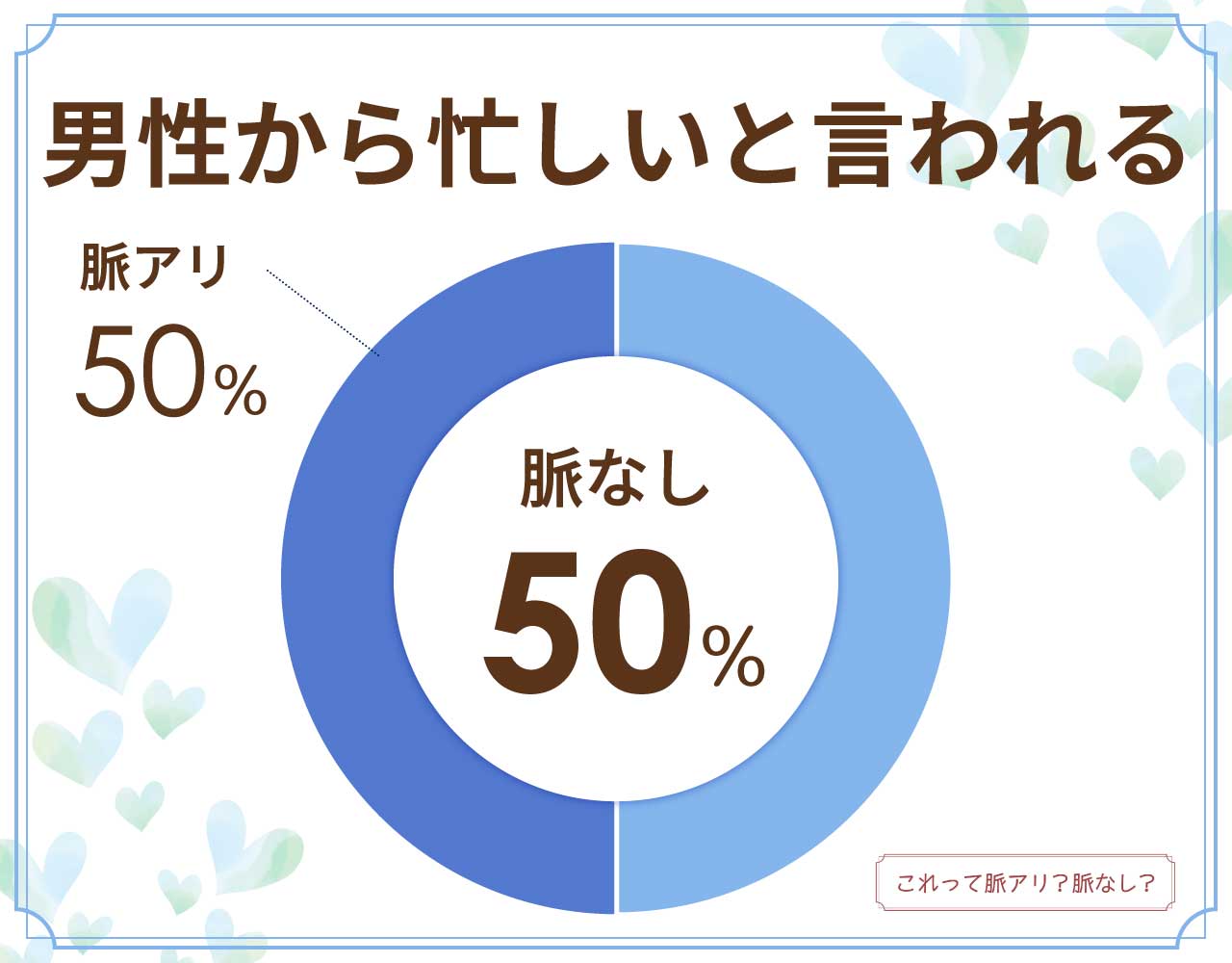 男性から忙しいと言われるのは脈なし？脈アリ？